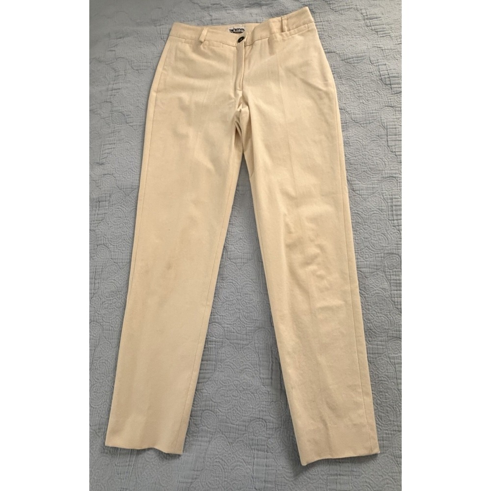Vintage Y2K New York Industrie Made In Italy Low Rise Cream Pants Trousers 40